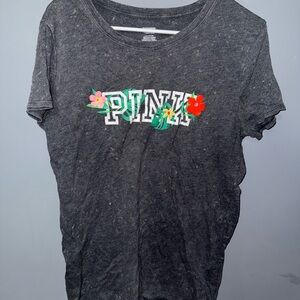 Gray PINK Graphic T-Shirt